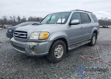 2002 Toyota Sequoia Limited V8 из США, поврежденный, VIN 5TDZT38A32S083081